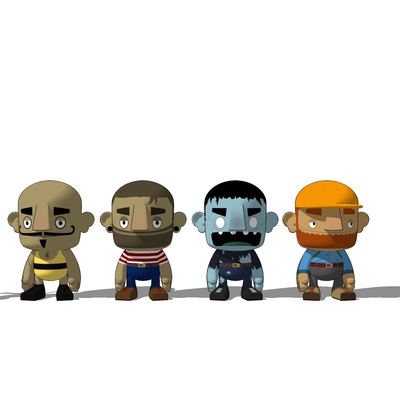  现代手办玩具su模型 