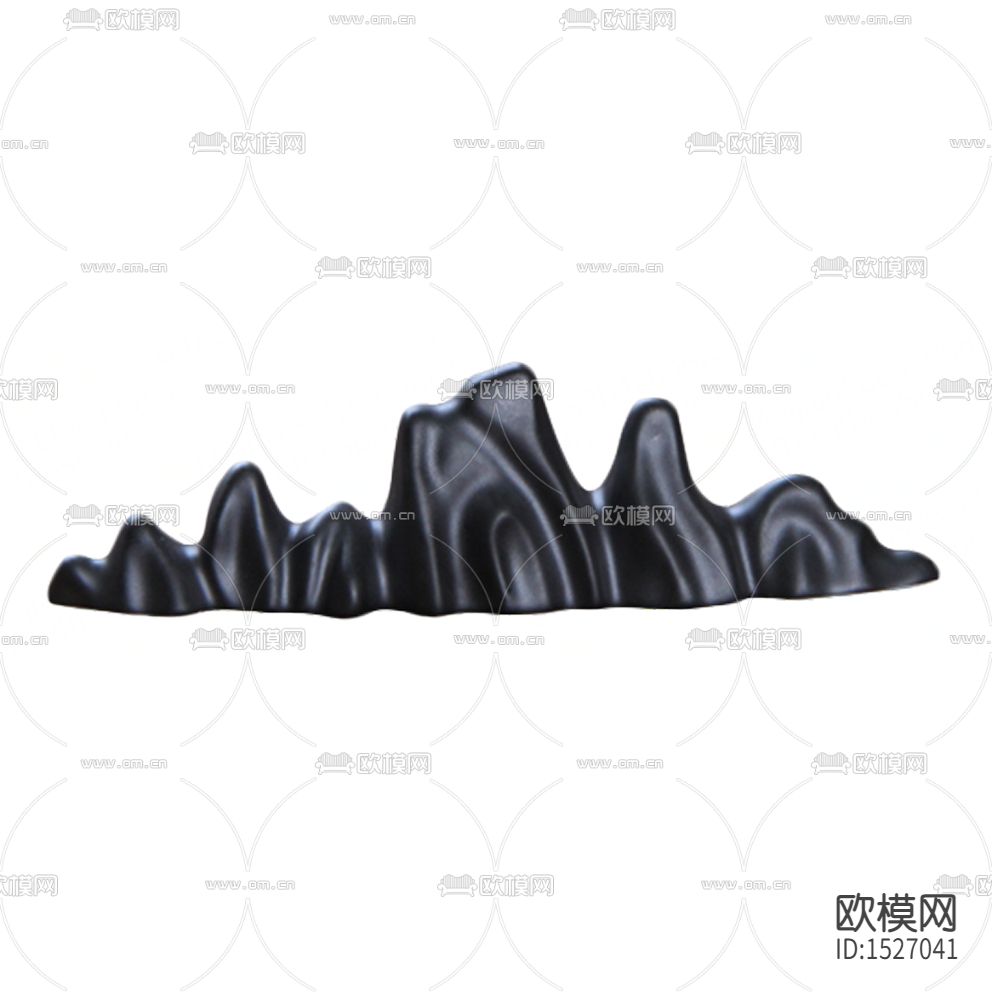 新中式禅意陶瓷假山毛笔架