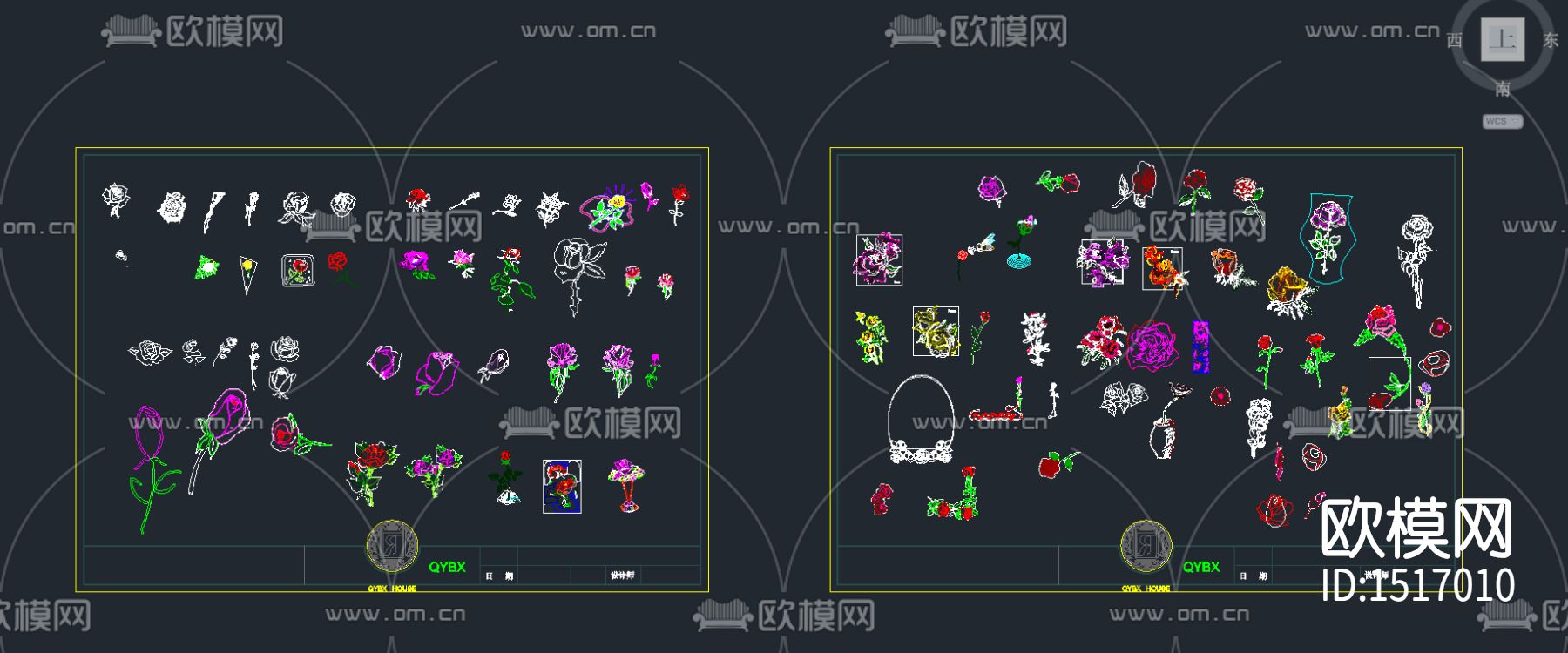 装饰雕花cad图库下载（渲染图2）