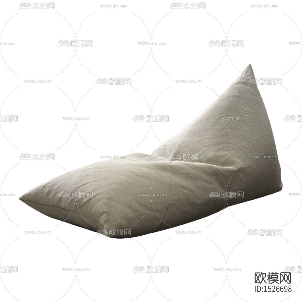 北欧简约灰色布艺懒人沙发