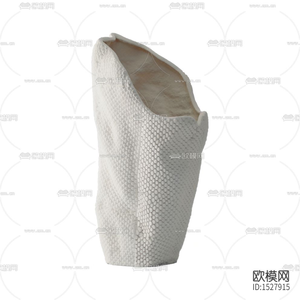 北欧复古白色陶瓷异形花瓶