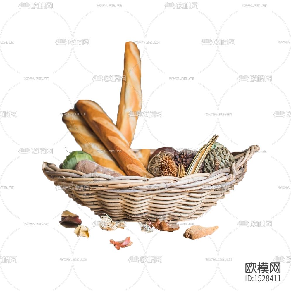 北欧天然藤编收纳篮