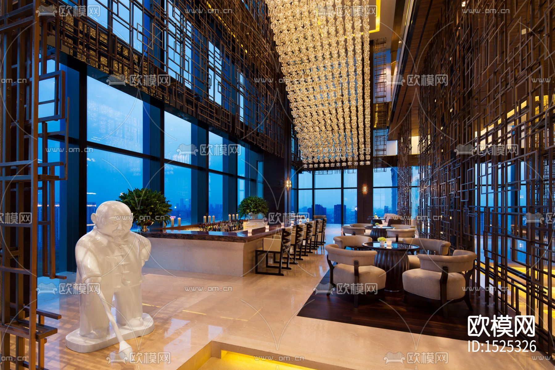 君悦酒店cad施工图下载（渲染图6）