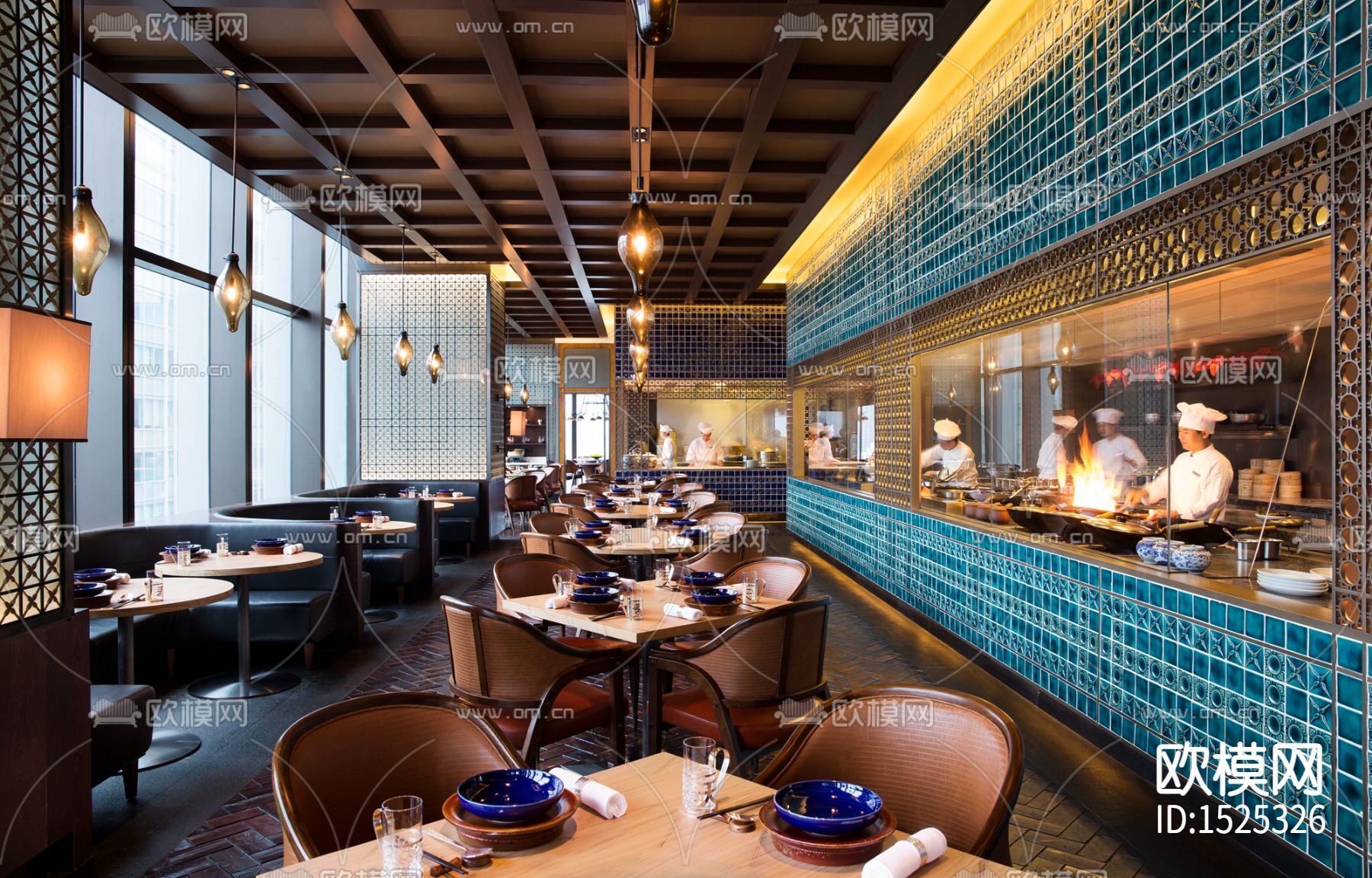 君悦酒店cad施工图下载（渲染图5）