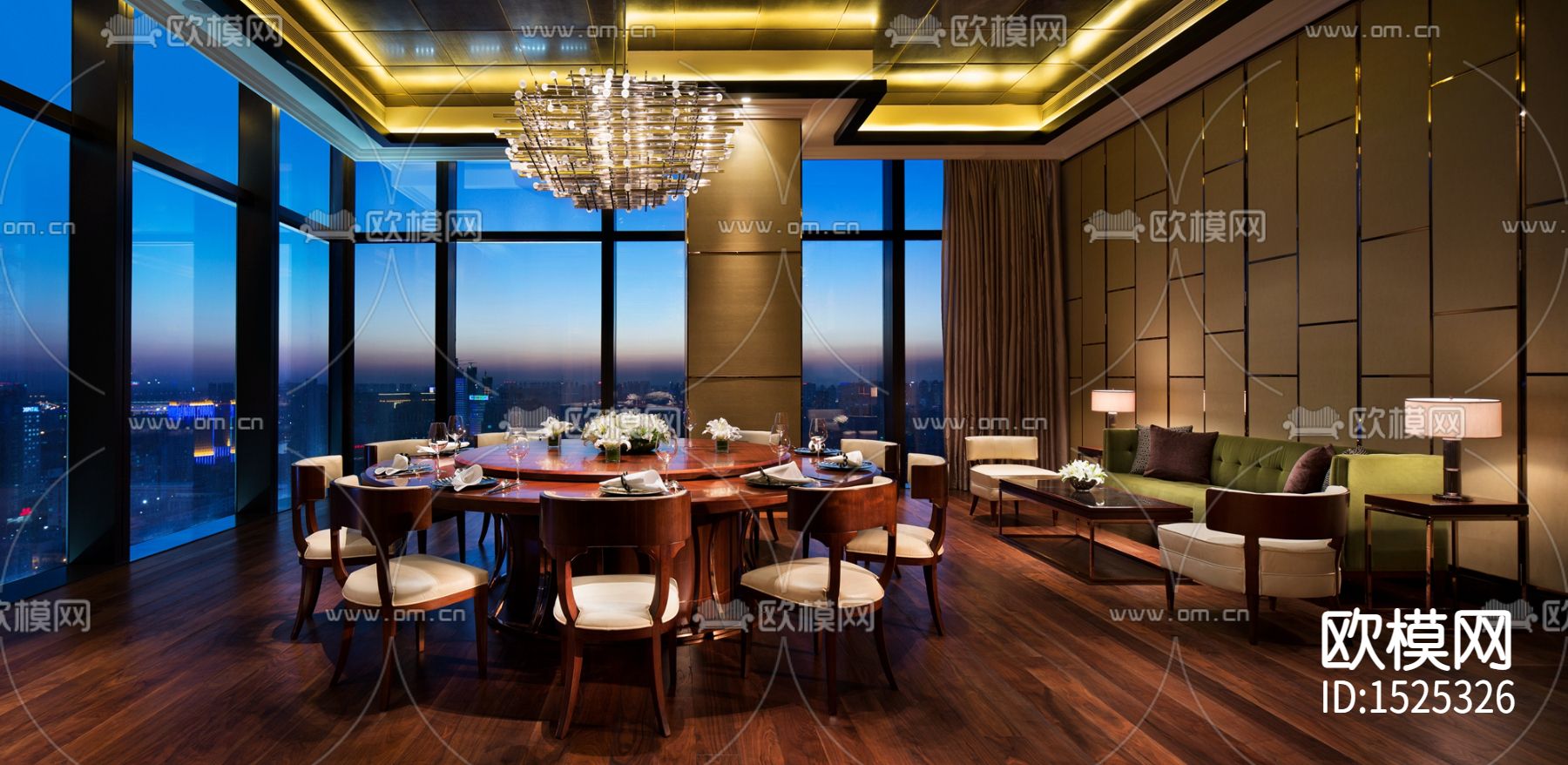 君悦酒店cad施工图下载（渲染图1）