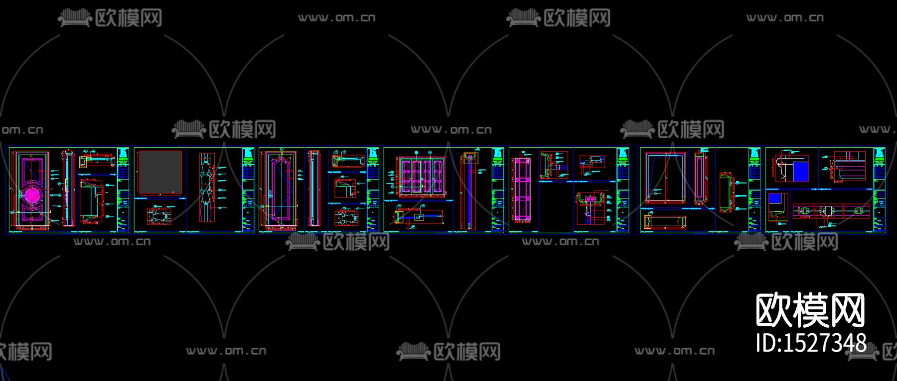 全屋定制家居立面cad图纸下载（渲染图4）