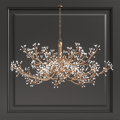 现代轻奢吊灯su模型