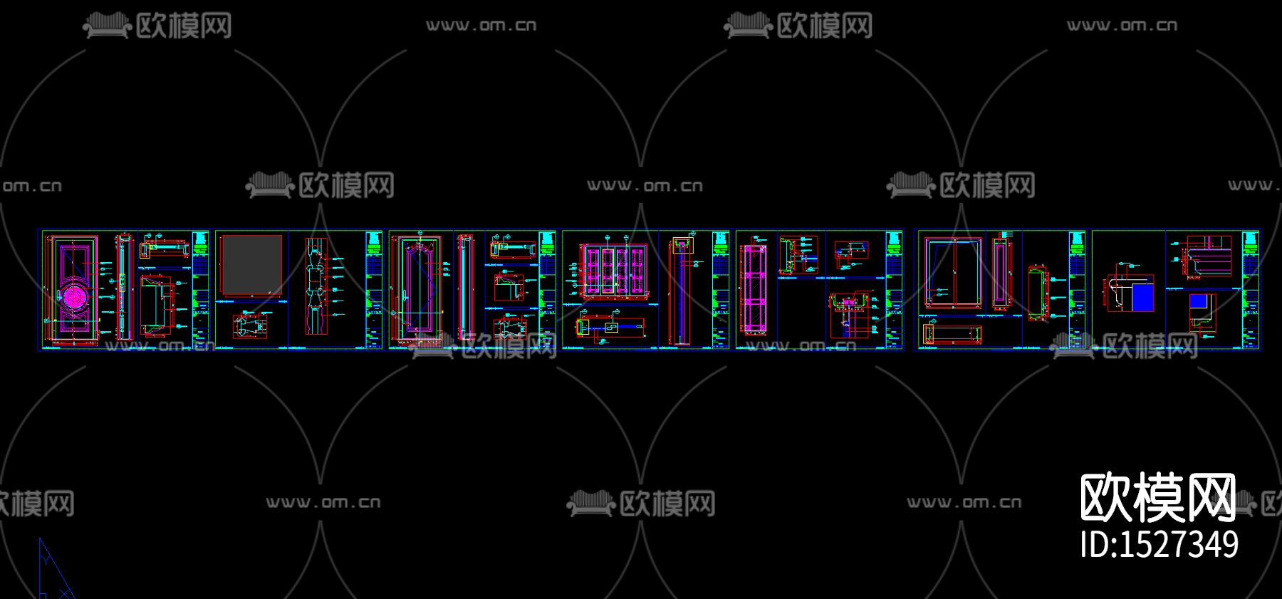 全屋定制家居立面cad图纸下载（渲染图3）