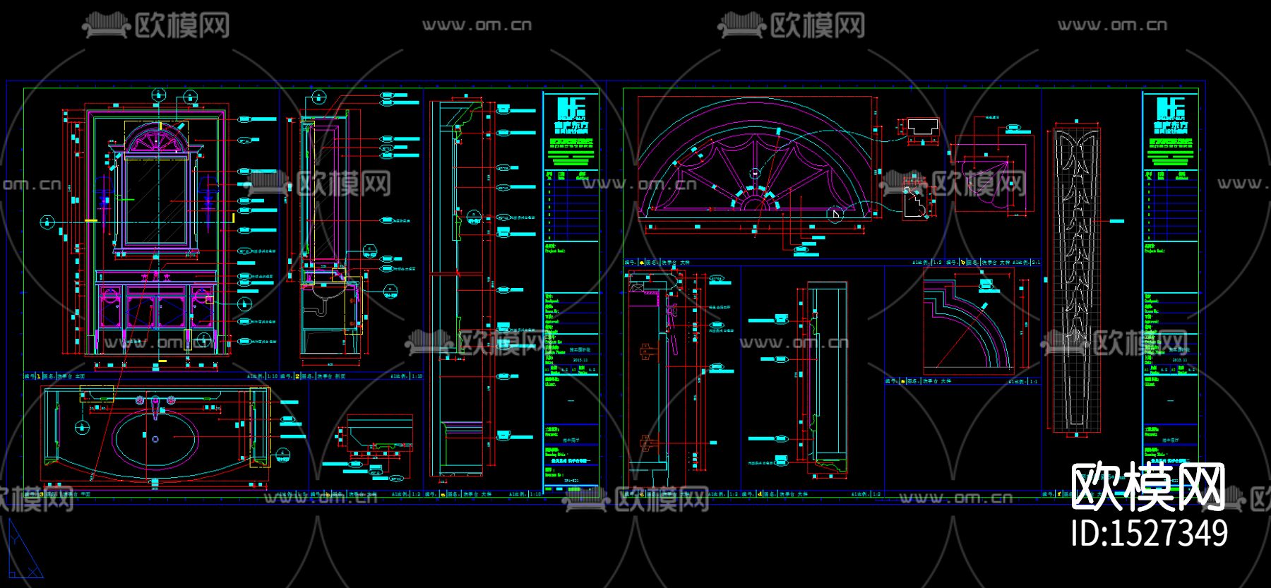 全屋定制家居立面cad图纸下载（渲染图1）