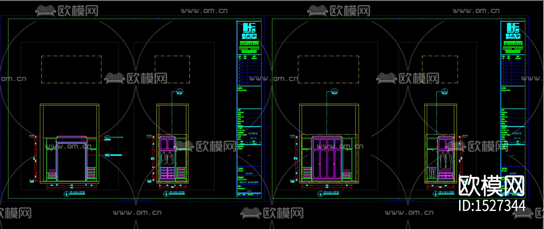 全屋定制护墙板cad大样图下载（渲染图4）