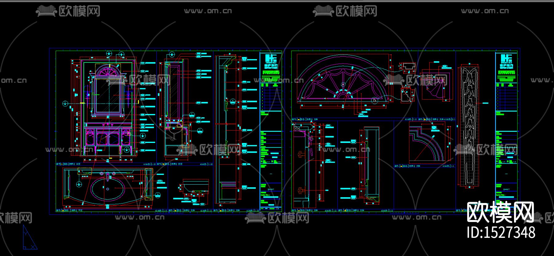 全屋定制家居立面cad图纸下载（渲染图1）