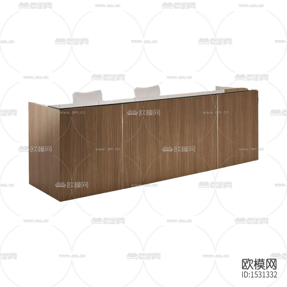 现代简约实木前台收银台