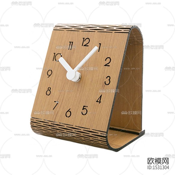 现代简约创意木质小座钟下载