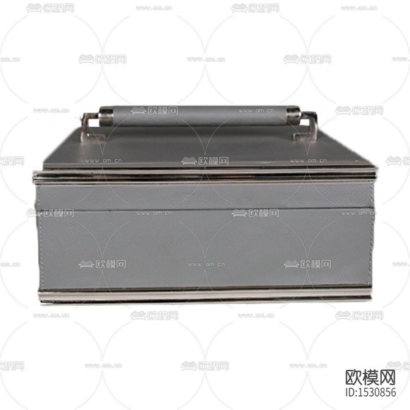 現(xiàn)代輕奢灰色皮革金屬收納盒下載