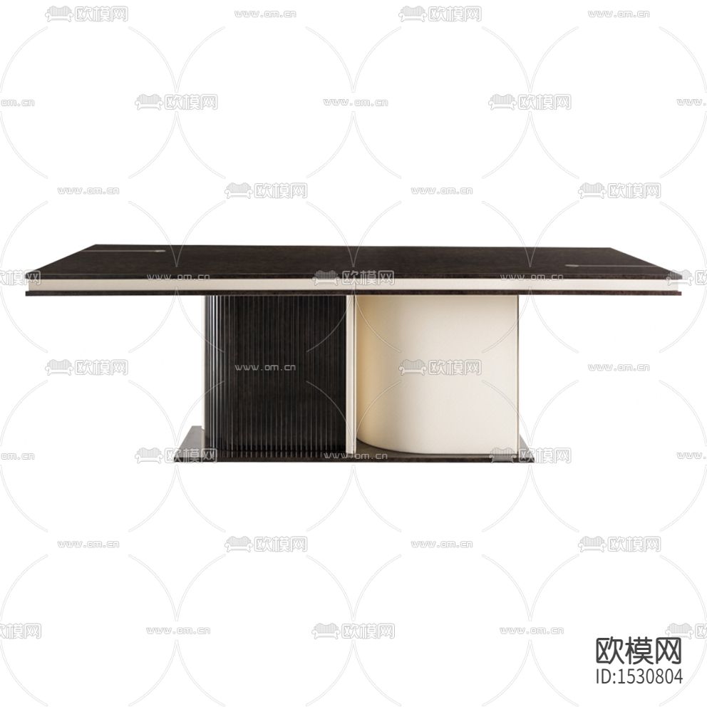 新中式轻奢创意实木金属餐桌下载