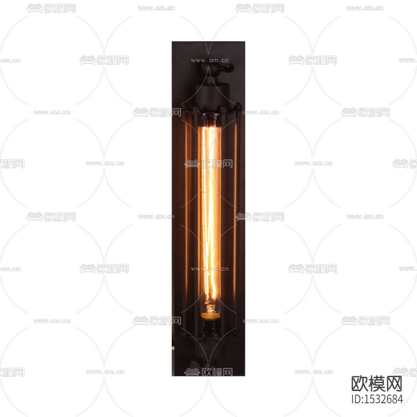 美式复古金属玻璃壁灯下载