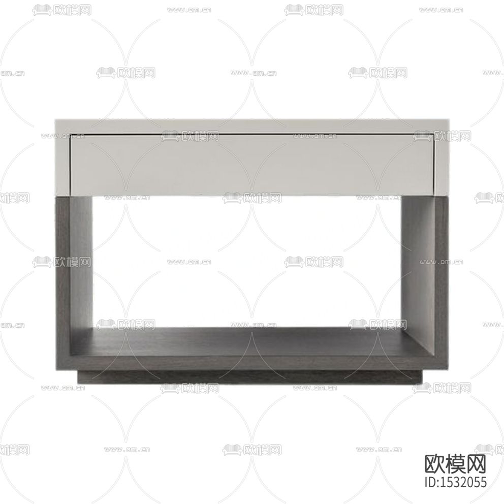 现代极简实木方形床头柜下载