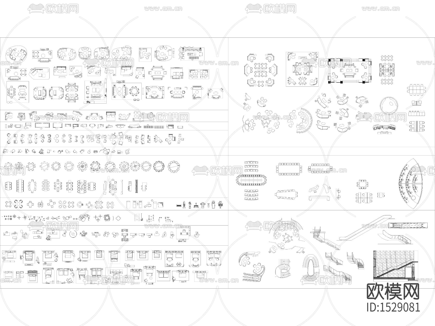 家具软装cad图库下载（渲染图1）