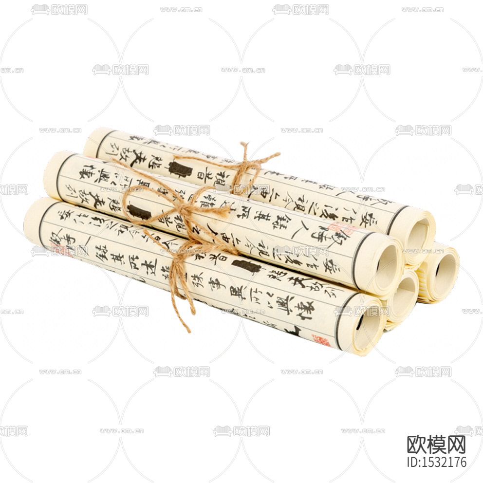 新中式仿古画卷