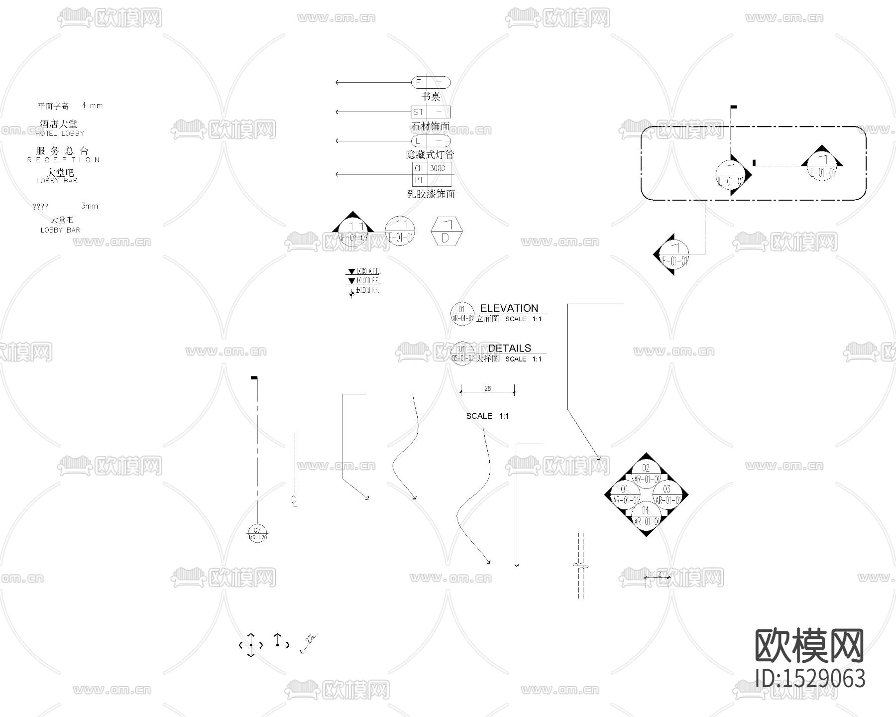 制图规范图例cad图库下载（渲染图4）