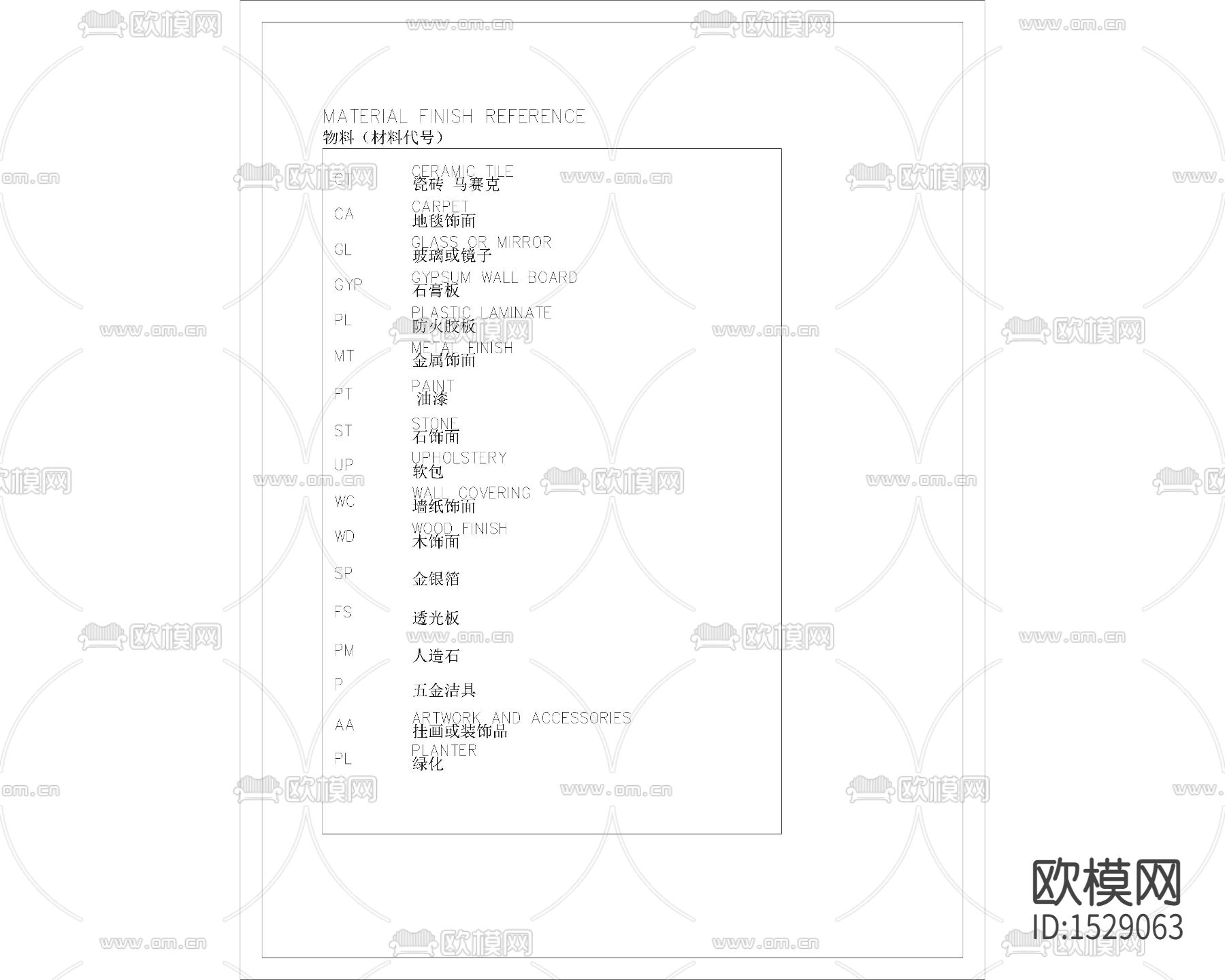 制图规范图例cad图库下载（渲染图3）