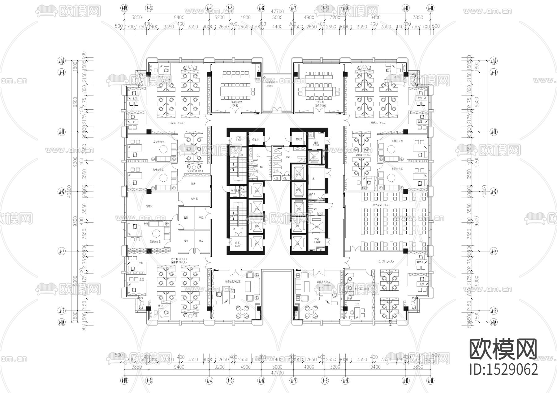 办公室cad施工图下载
