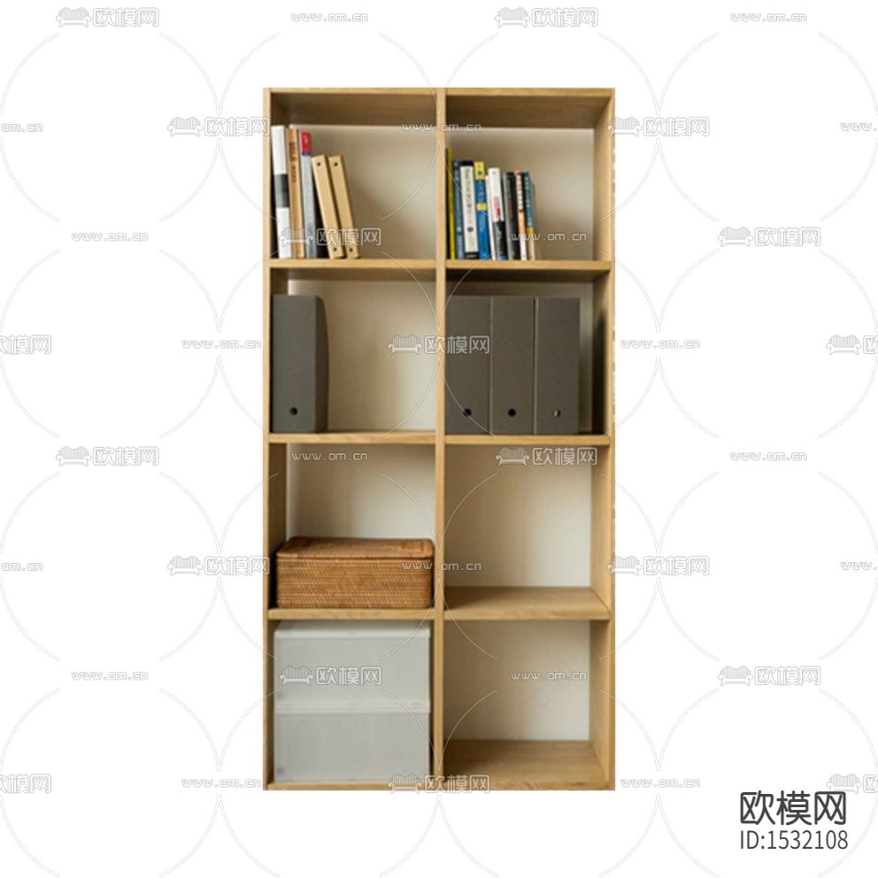北欧简约实木书架