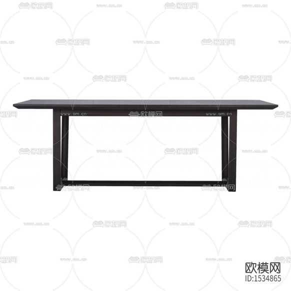 现代简约黑色实木餐桌下载