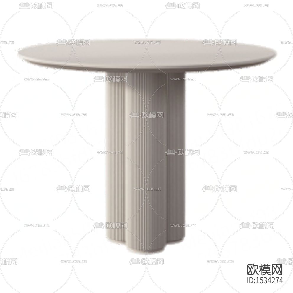 现代简约白色实木圆形边几下载