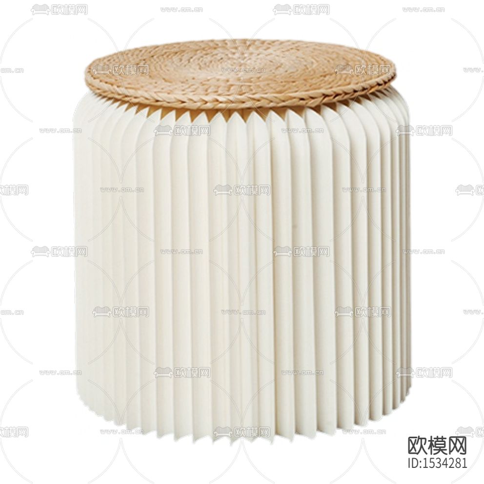 北欧简约仿折纸沙发凳