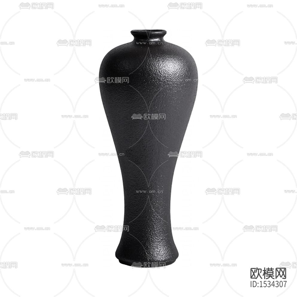 日式简约黑色陶瓷花瓶下载