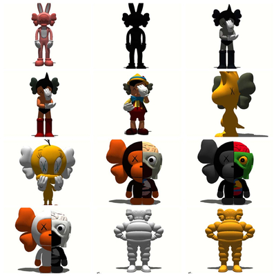  现代网红人偶玩具su模型 