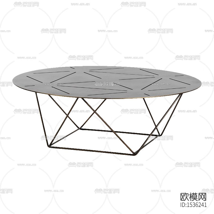 美式简约创意金属圆形茶几下载