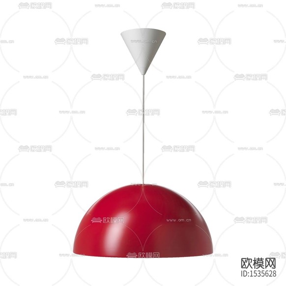 現(xiàn)代簡約紅色塑料吊燈下載