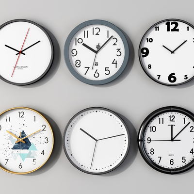  现代钟表挂钟su模型 