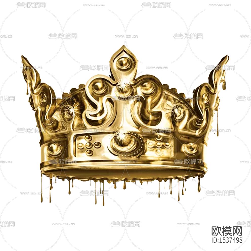 欧式简约金属雕刻皇冠摆件下载