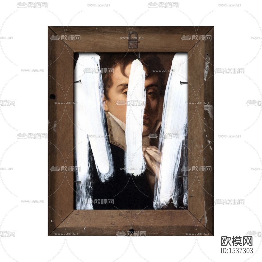 欧式复古做旧实木画框创意彩色油画下载