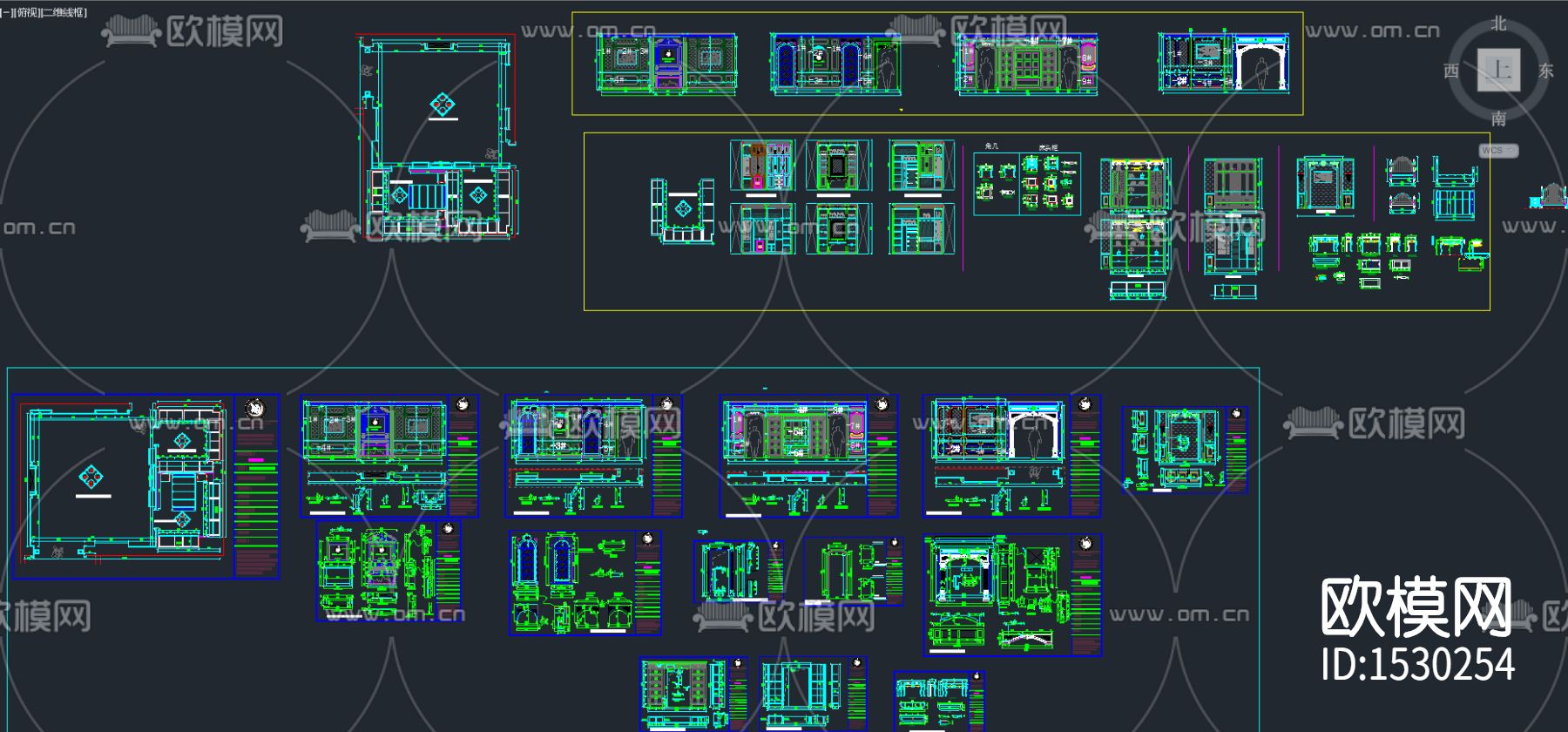 展厅cad施工图下载