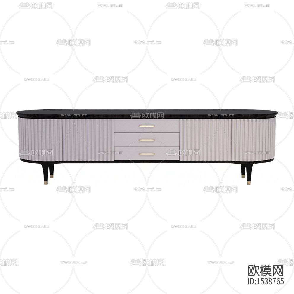 现代轻奢黑色大理石白色实木边柜下载