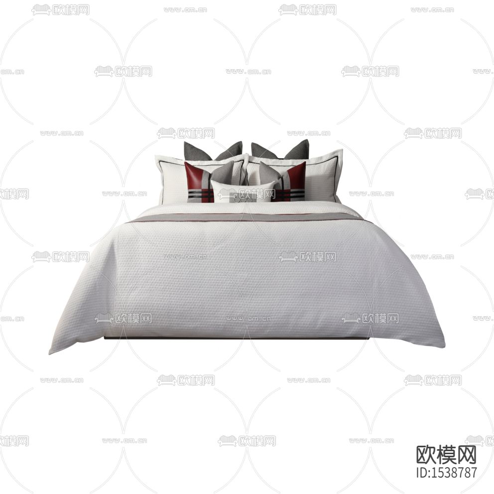 现代简约白色布艺床品下载