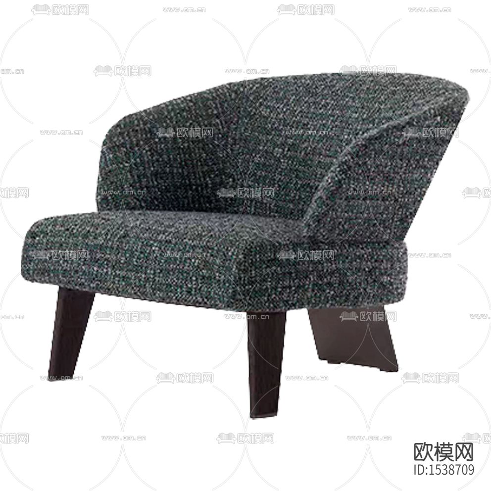 现代简约灰绿色布艺实木单人沙发下载