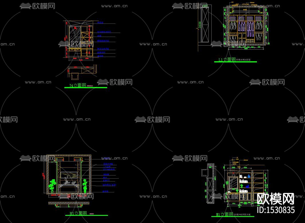 软装陈设cad节点大样下载（渲染图3）