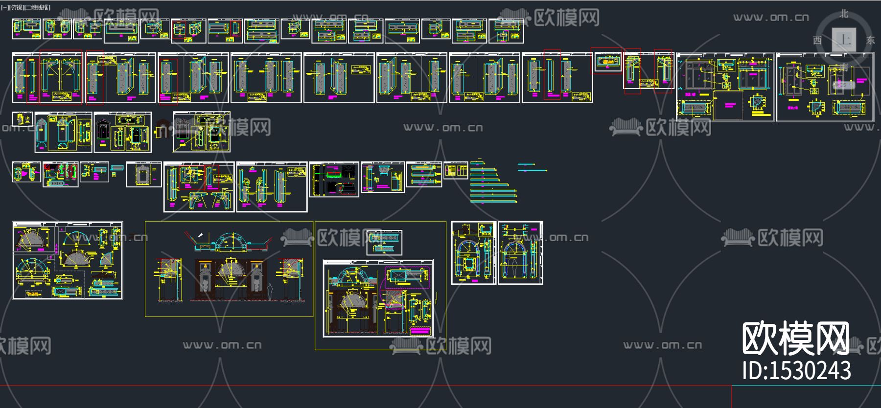 展厅cad施工图下载（渲染图3）