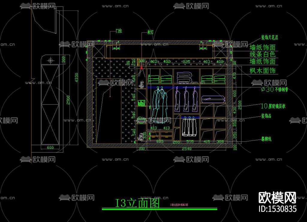 软装陈设cad节点大样下载（渲染图4）