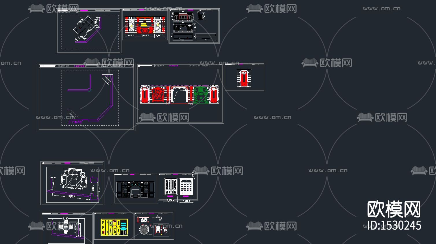 柜cad图库下载（渲染图2）