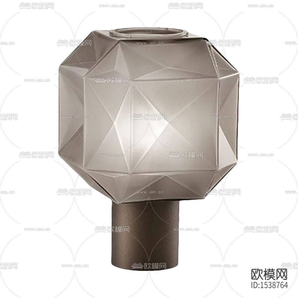 现代轻奢菱形灰色玻璃台灯