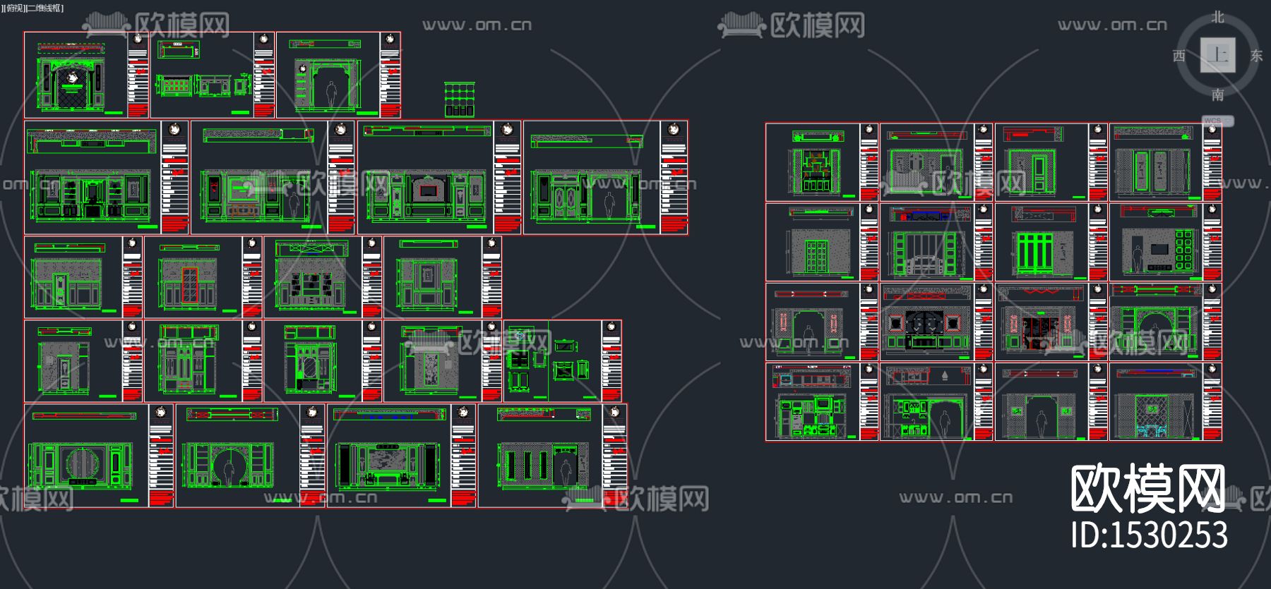 展厅cad施工图下载（渲染图1）