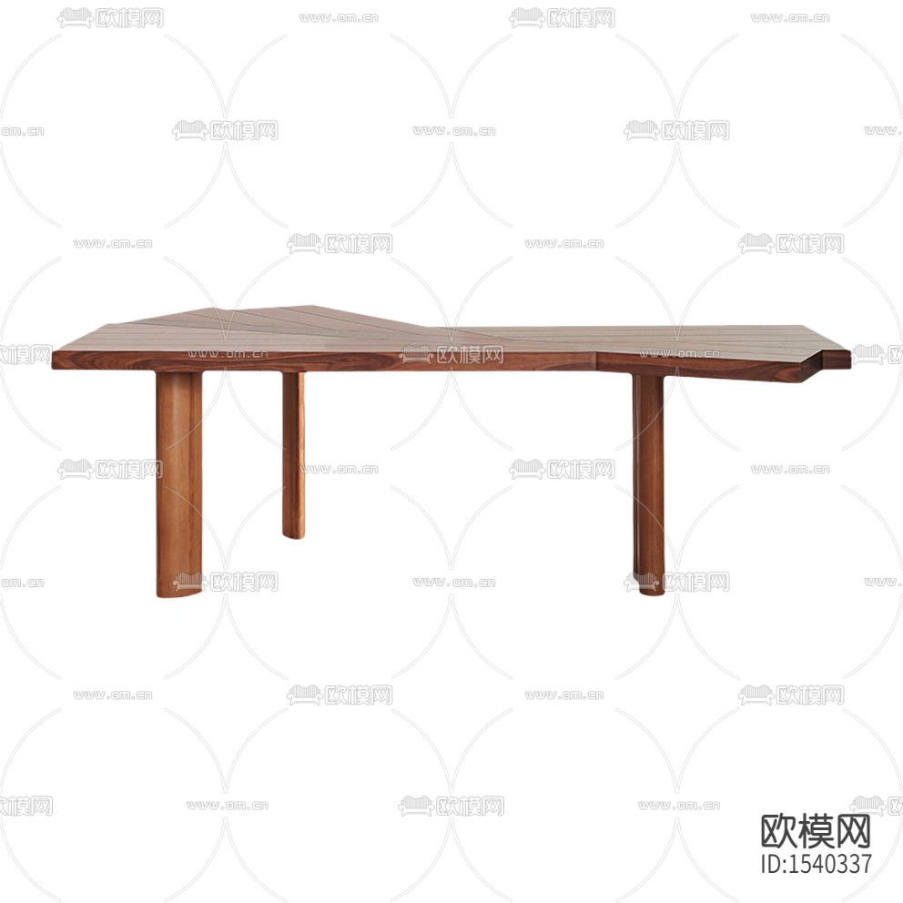 現(xiàn)代極簡(jiǎn)創(chuàng)意實(shí)木異形書桌下載