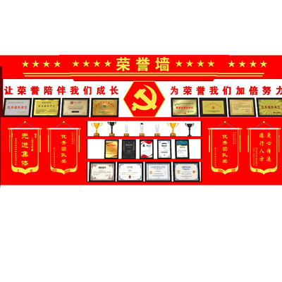  现代党建荣誉墙su模型 
