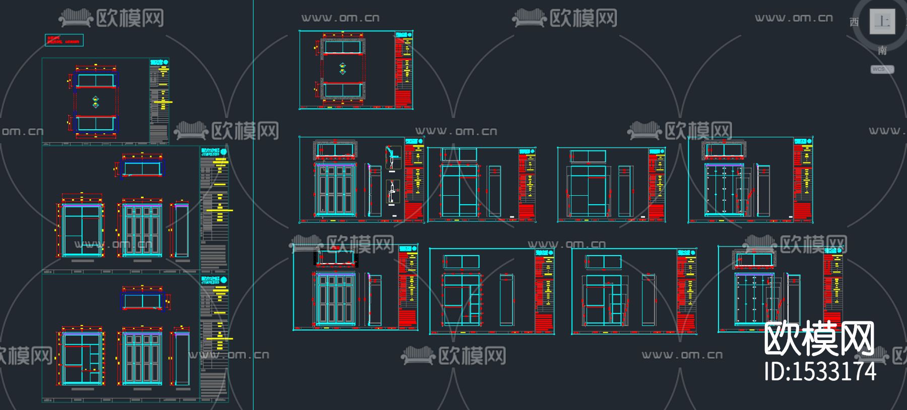 衣帽间cad图纸下载（渲染图1）